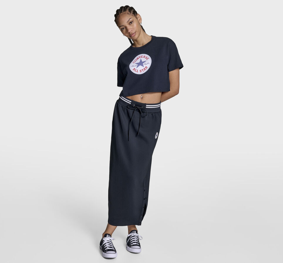 Retro Chuck Taylor Track Skirt Black