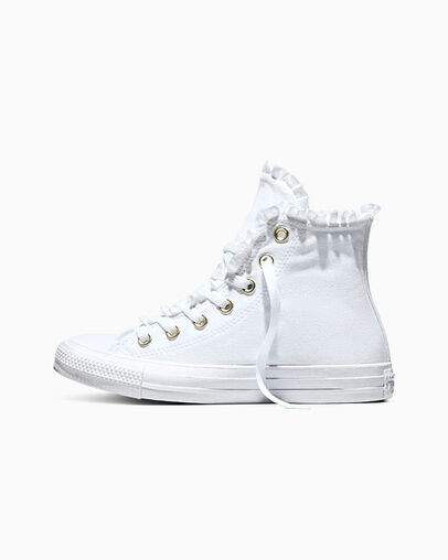 Chuck Taylor All Star Frills White/Metallic Light Gold, Inner Side View