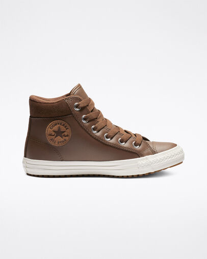 Chuck Taylor All Star Padded Collar High Top Marrone castagna/Caramello bruciato, Outer Side View