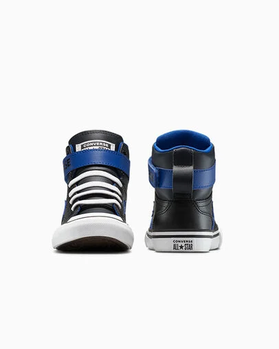 Pro Blaze Strap Leather Black/Blue/White, Heel View