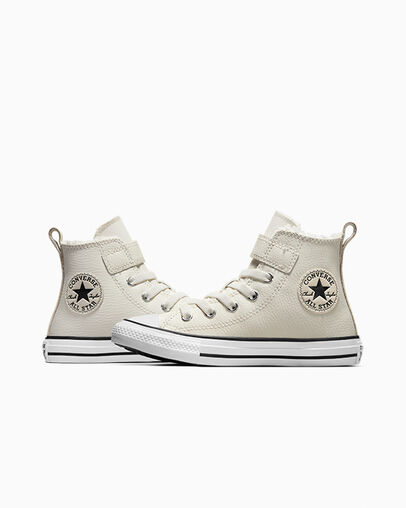 Chuck Taylor All Star Easy On Leather Egret/White/Black, Detail Angle View