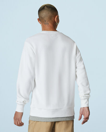 Chuck Modern Crew Sweatshirt White, Back View