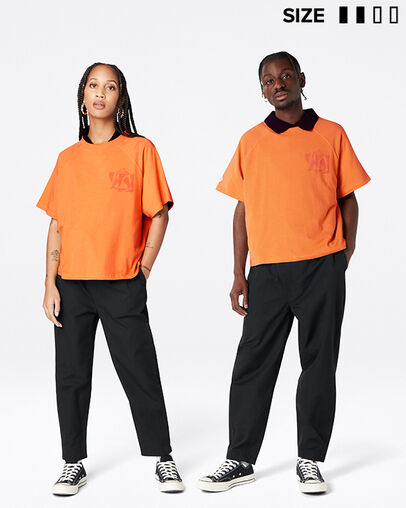 Converse Shapes Triangle Graphic T-Shirt Bright Poppy Heather, Full Body View