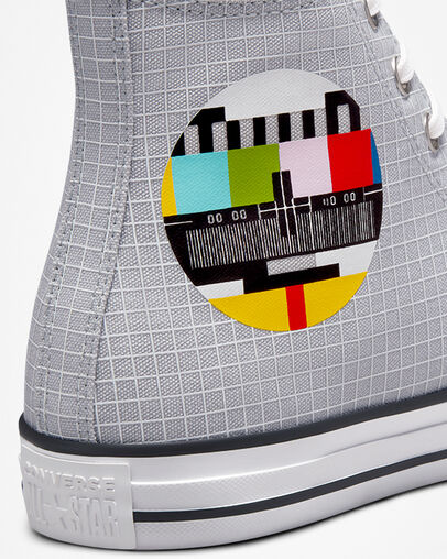 Chuck Taylor All Star Color Grid Dk Smoke Grey/Multi, Detail Angle View