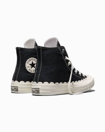 Chuck Taylor All Star Petal Pop Black/Egret/Egret, Heel View