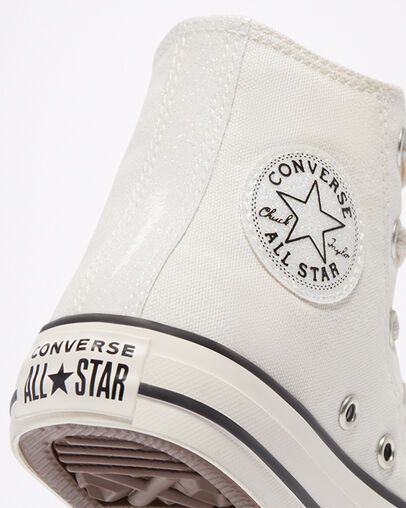 Chuck Taylor All Star UV Glitter Egret/Black/Egret, Detail Angle View