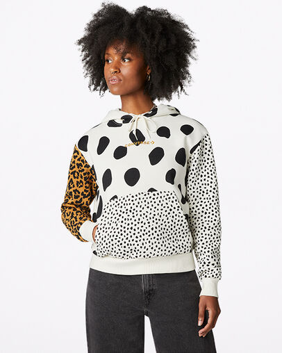 Sudadera con capucha Heritage Animal Print Leopardo multicolor, Front View
