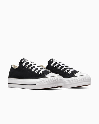 Chuck Taylor All Star Lift Platform Canvas Black/Black/White, Top and Side View