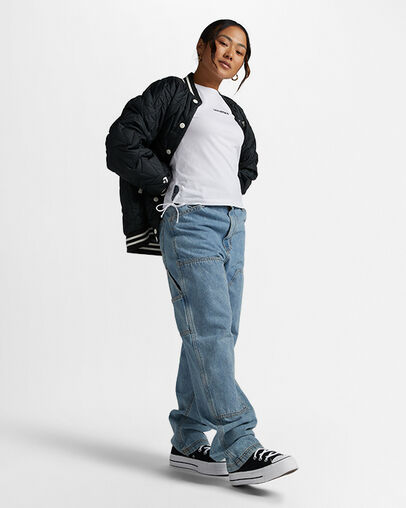 Camiseta Wordmark Fashion White, Back View