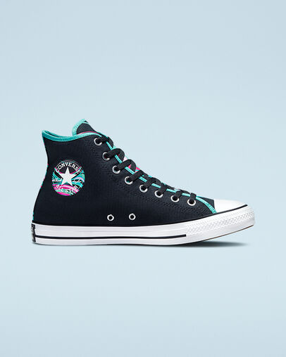 Chuck Taylor All Star Marbled Negro/Multicolor/Blanco, Outer Side View