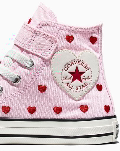 Chuck Taylor All Star Easy-On Valentine's Day New Found Bloom Pink/Vintage White/Black, Detail Angle View