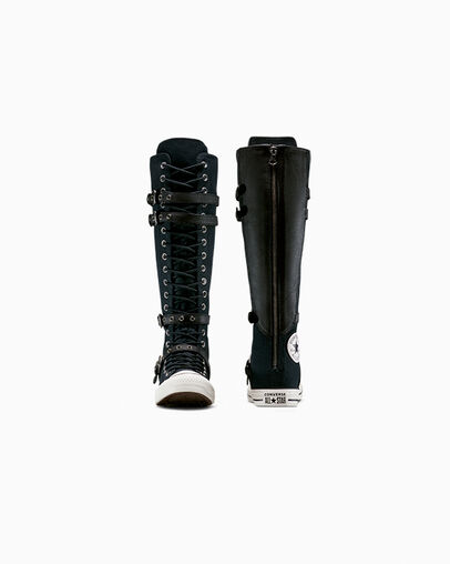 Chuck Taylor All Star XXHi Leather Straps Black/Egret/Black, Heel View