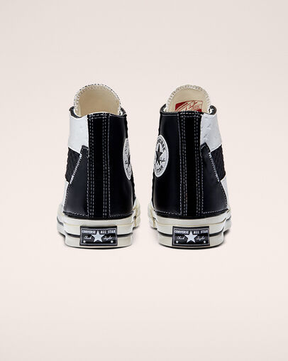 Chuck 70 Tech Patchwork Black White Tech Patchwork, Heel View