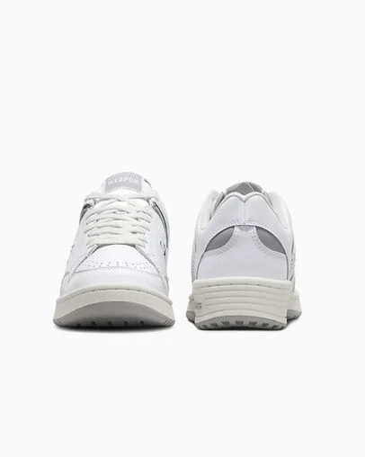 Converse Weapon Leather Bianco/Zona grigia/Bianco vintage, Heel View