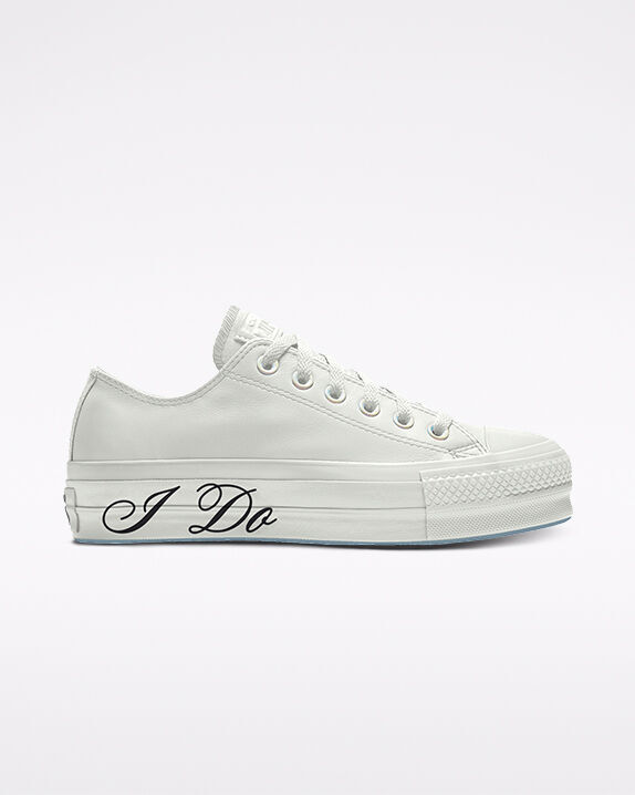 custom white leather converse
