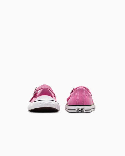 Chuck Taylor All Star Dainty Mary Jane Pink/White/Black, Heel View