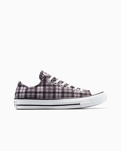 Chuck Taylor All Star Plaid Black/Altitude Lilac/White, Outer Side View