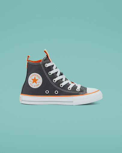 Converse Color Chuck Taylor All Star Viento de tormenta/Naranja magma/Blanco, Outer Side View