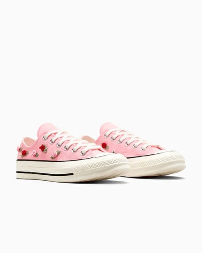 Chuck 70 Valentine's Day Lt Jellyfish Jitter/Red/Egret, Top and Side View