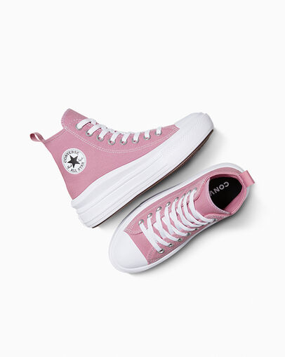 Chuck Taylor All Star Move Platform Cliffside Rose/White/Black, Angled View