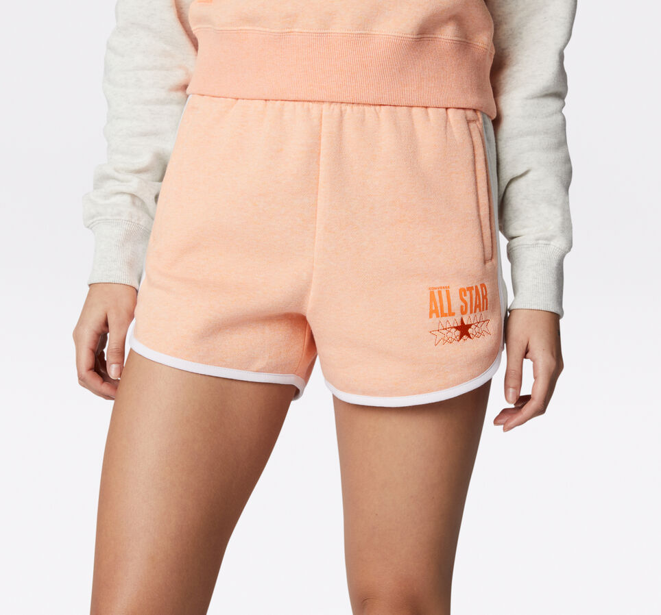 Twisted Varsity Short Fuel Orange Heather Multi