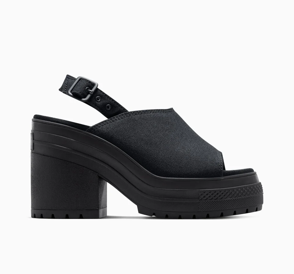 Chuck 70 De Luxe Heel Sandal Platform Black/White/Black