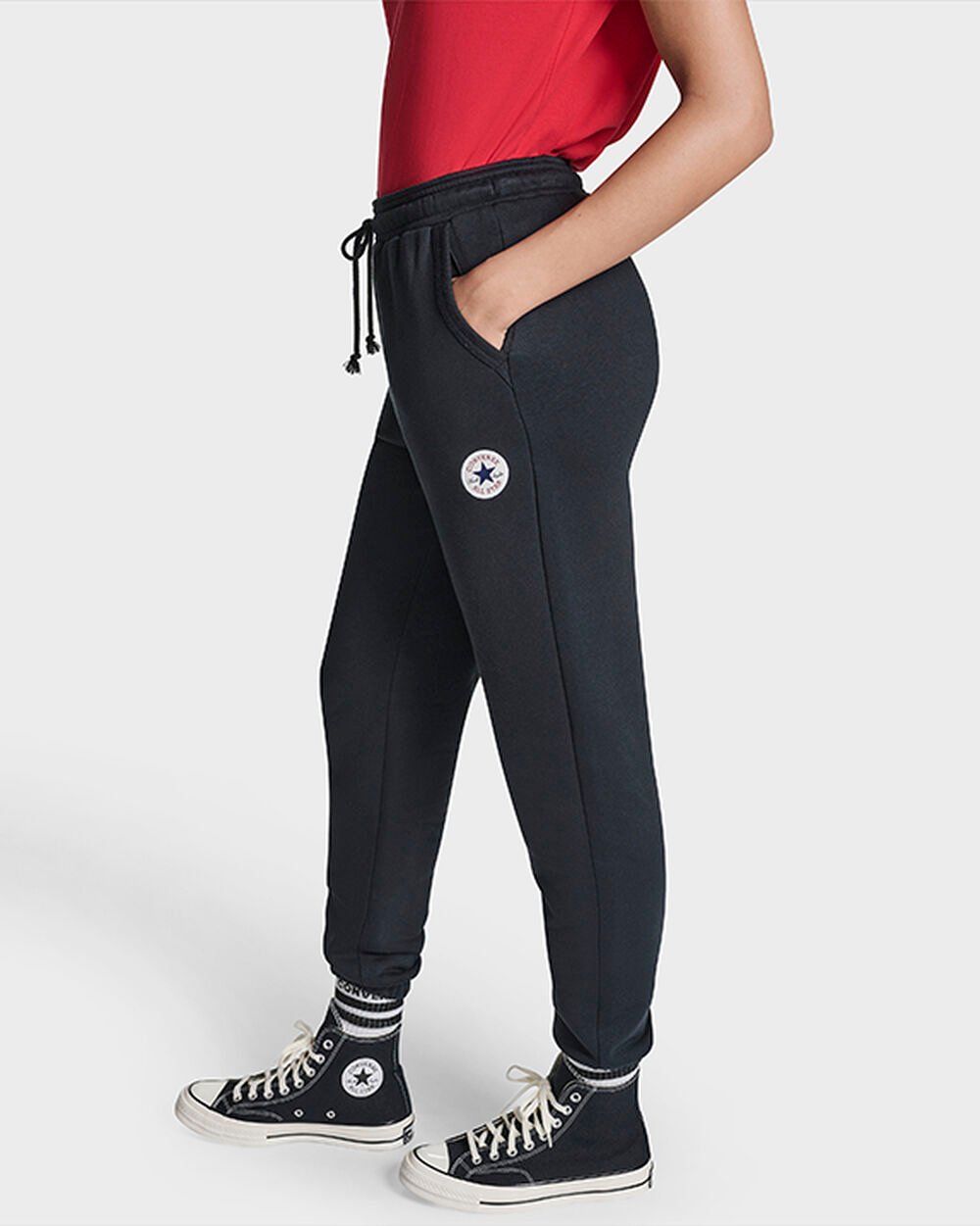 Thumbnail - Retro Chuck Taylor Patch Joggers Black