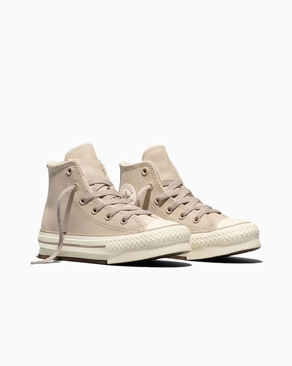 Chuck Taylor All Star EVA Lift Platform Cozy Leather Papyrus/Papyrus/Egret