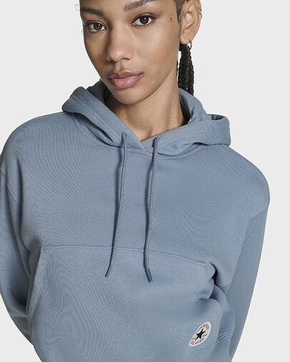 Chuck Taylor All Star Cropped Hoodie Yeti Breath Blue, Detail View