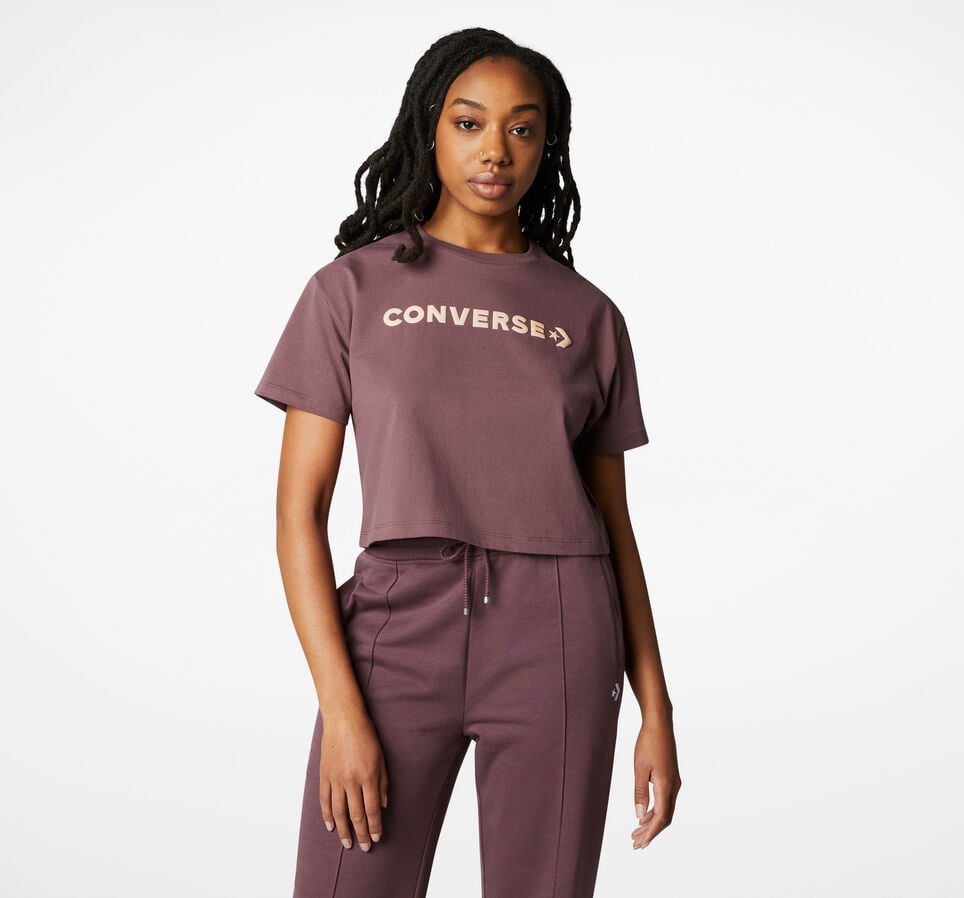 Puff Logo Cropped Crew Neck T-Shirt