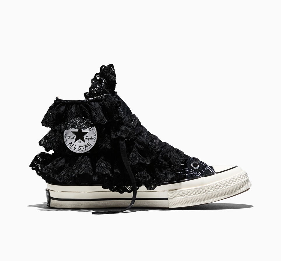 Chuck 70 3-D Flourish High Top Black Crochet