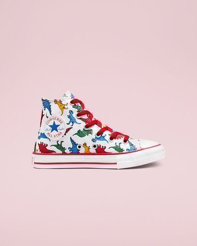 Chuck Taylor All Star Dinosaurs Wit/Enamel Red/Totally Blue, Outer Side View