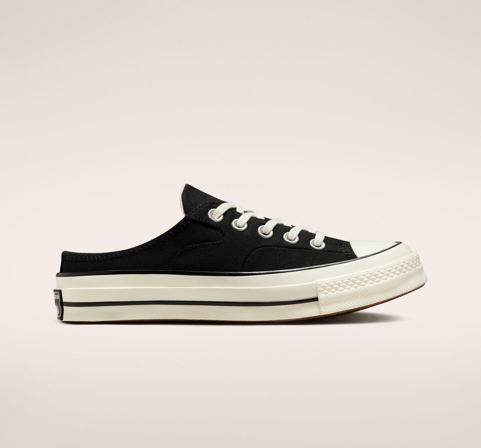 Chuck 70 Mule Recycled Canvas Black/Black/Egret
