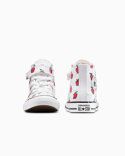 Chuck Taylor All Star Easy-On Allover Apples White/Red/Black, Heel View