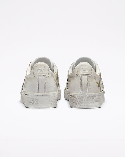 Laser Camo Pro Leather LTD Camuflaje gris y blanco, Heel View