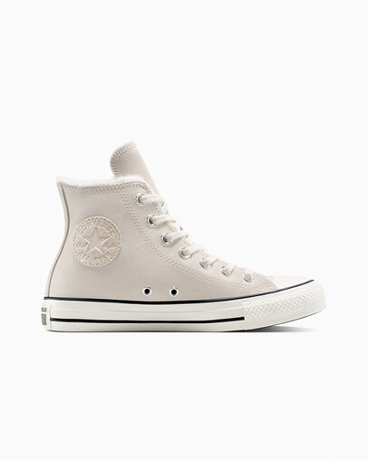 Chuck Taylor All Star Cozy Suede Light Dune/Egret/Egret, Outer Side View