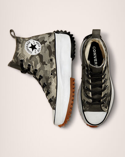 Run Star Hike Platform Laser Camo Black Grey Camo, Angled View