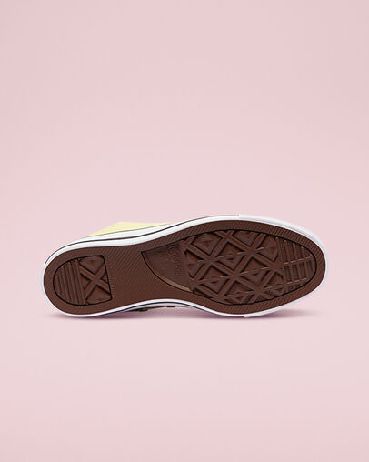 Floral Print Chuck Taylor All Star Citron clair/Noir/Blanc, Outsole View