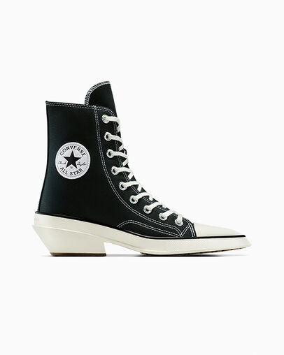 Chuck 70 De Luxe Pointed Black/White/Black, Outer Side View