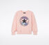 T-shirt met ronde hals, ruches en Chuck Taylor Patch Storm Pink