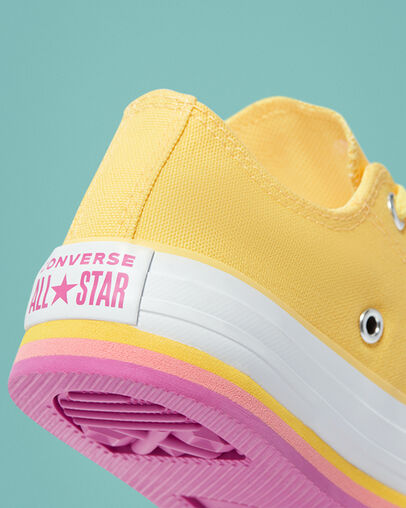 Multicolor sole EVA Platform Chuck Taylor All Star Pulso c&iacute;trico/Blanco, Detail Angle View
