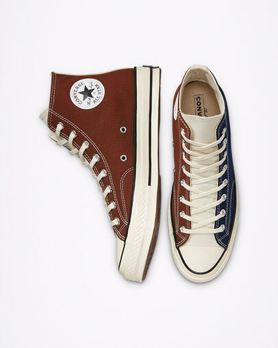 Chuck 70 Hybrid Texture Cedar Bark/Midnight Navy/Egret, Top and Side View