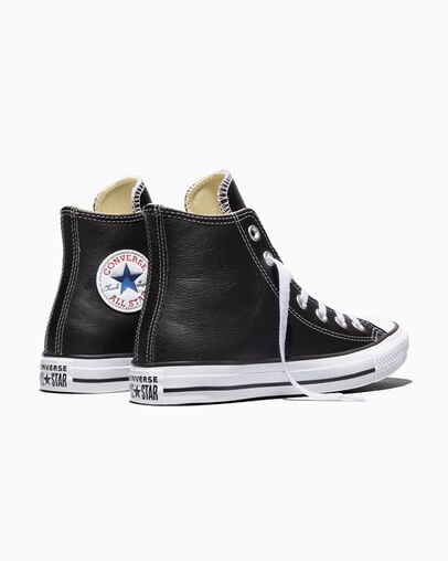 Chuck Taylor All Star Leather Black, Heel View