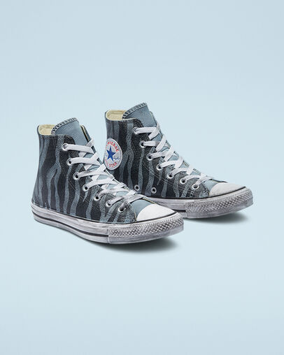 Chuck Taylor All Star Leather Perfect Is Not Perfect Black Zebra, Angled View