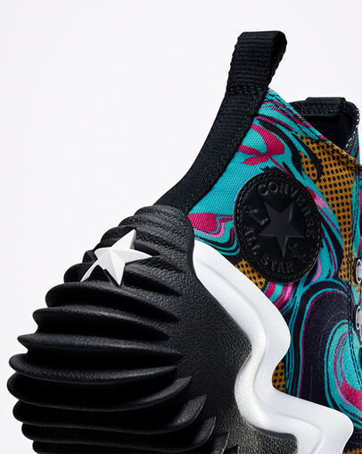 Run Star Motion CX Platform '90s Marbled Black/Ash Stone/White, Detail Angle View