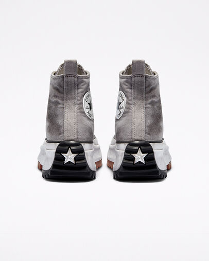 Run Star Hike Smoked Canvas Blanco humo, Heel View