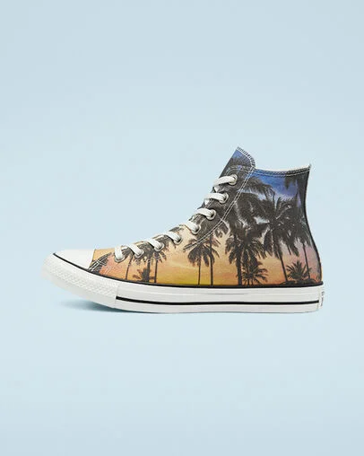 Sunset Palms Chuck Taylor All Star Naranja/Blanco/Negro, Inner Side View