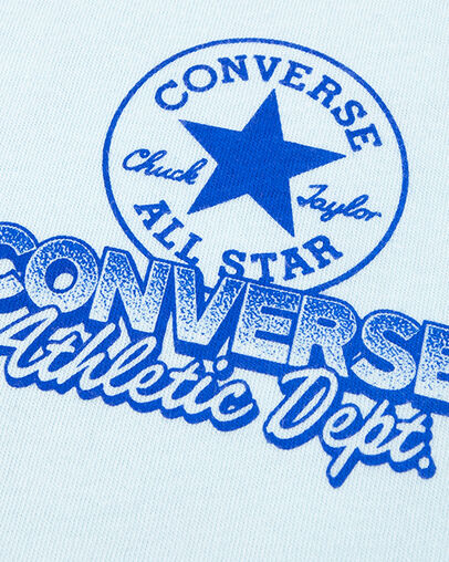 Retro Athletics Short Relaxed Sleeve T-Shirt Rained Out Blue, Detail View