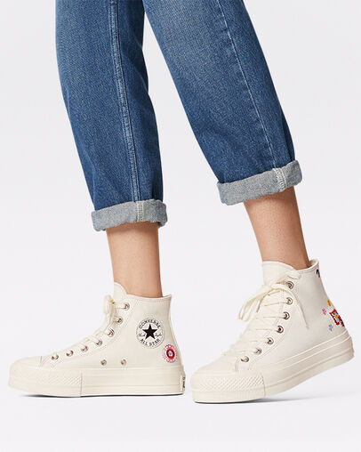 Star Lift All Star Blanche Haute Converse Plateforme Converse