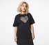 Camiseta Heart Reverse Print Black Negro Converse
